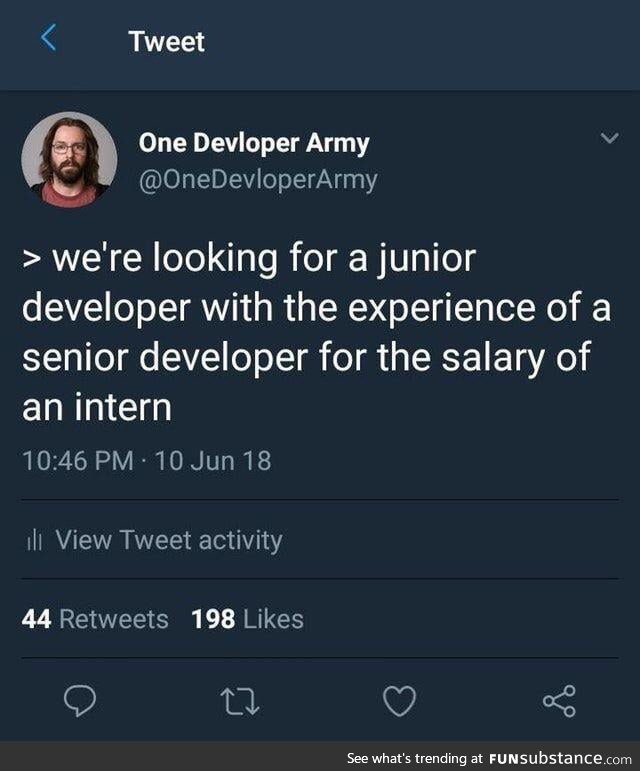 Sad reality of programmers