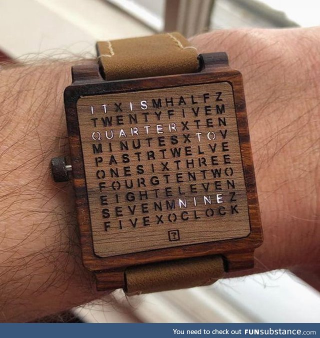 This wooden watch