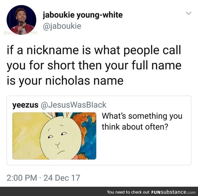 It's your Nicholas name