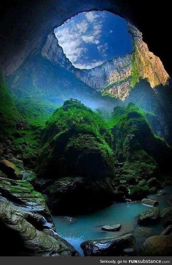 The biggest sinkhole in China