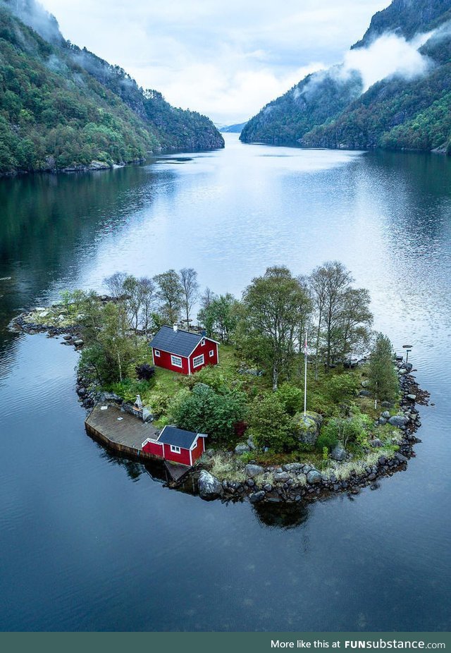 Small house in an island