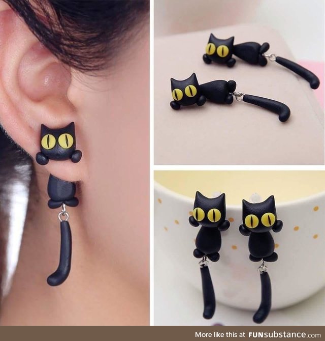 These cat earrings