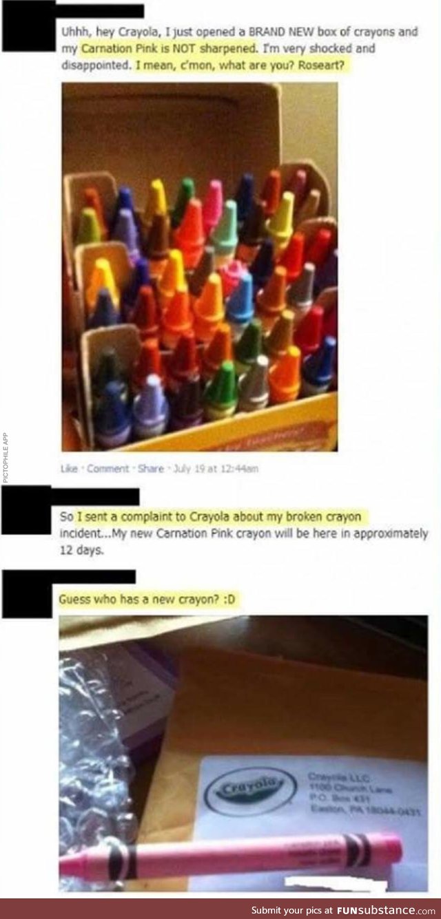 Cares about crayons