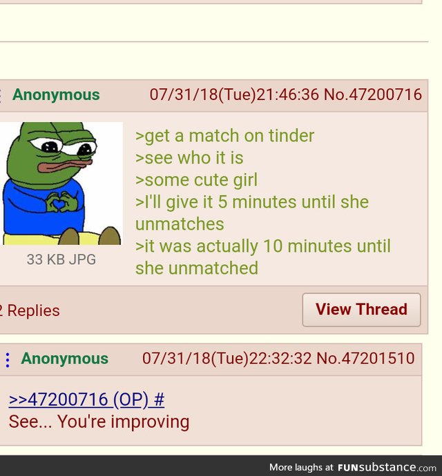 Anon is improving