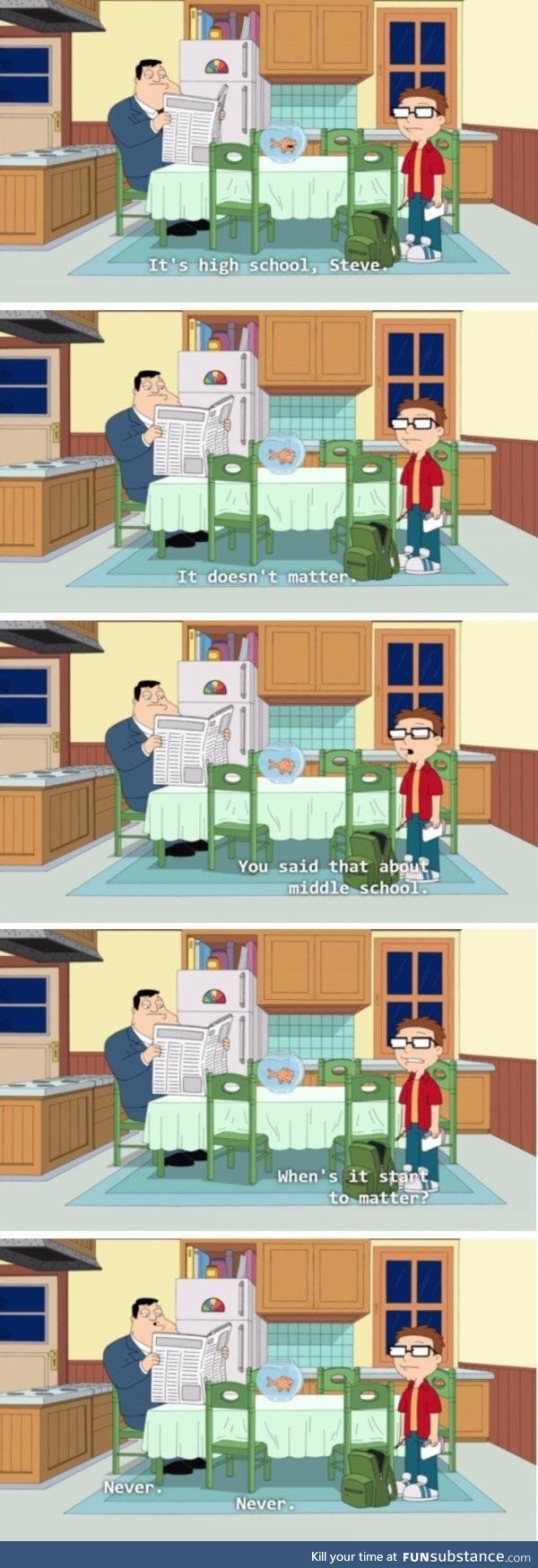 With school starting. Some truth from American Dad
