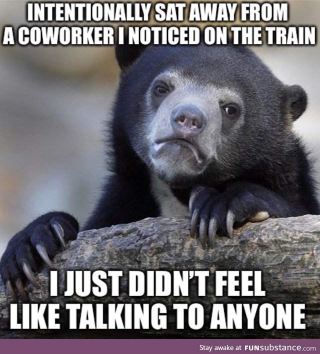 Pretended not to see a coworker