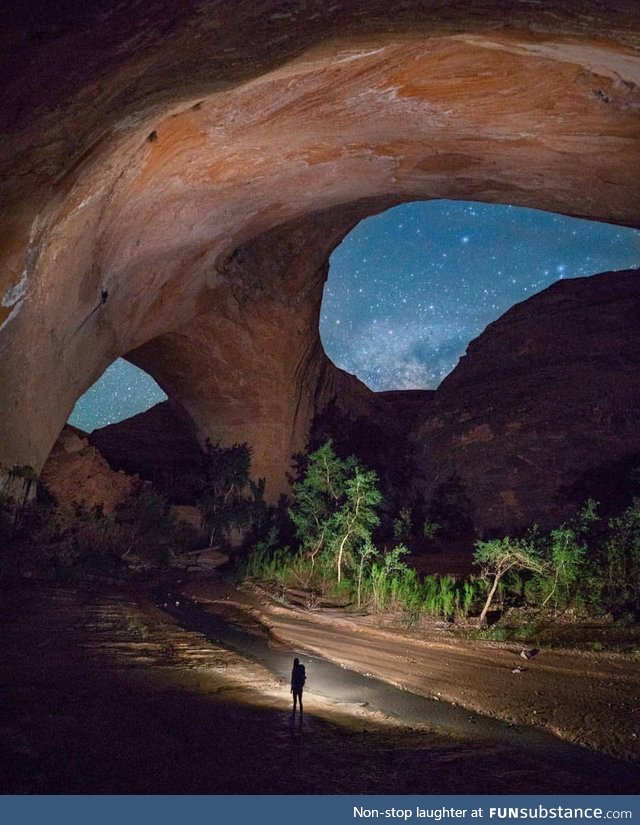 Milky Way from inside southern Utah canyons