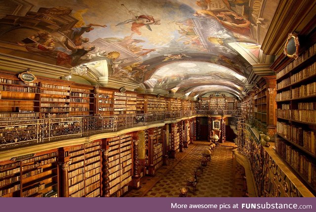 This beautiful library in Prague