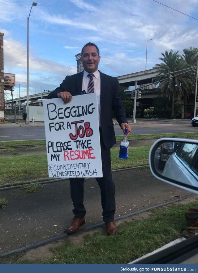 Get this man a job, New Orleans!