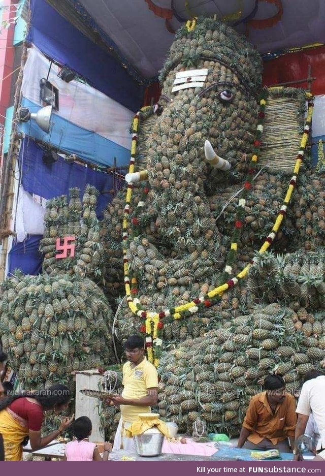 Pineapple ganesh! India