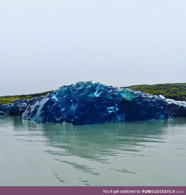 Blue iceberg in Iceland