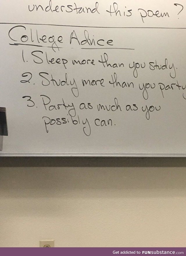 College professor advice