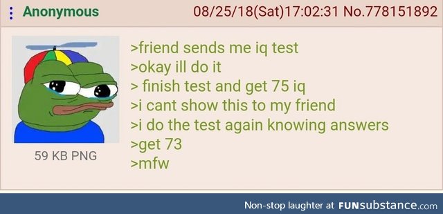 Anon does an IQ test