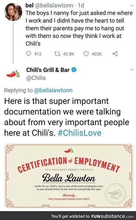 Good guy Chili's