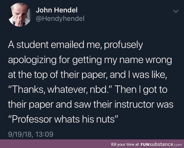 Professor's name
