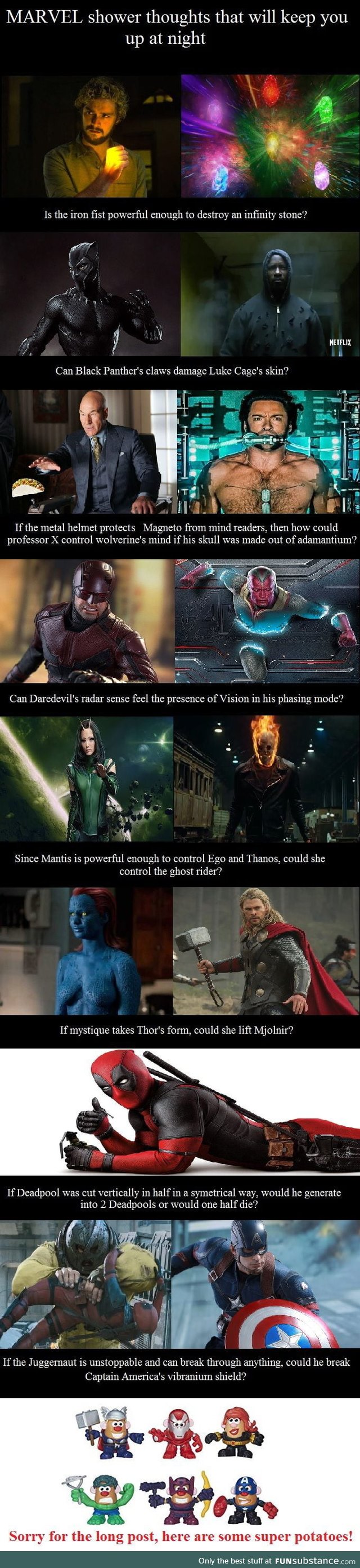 Marvel shower thoughts