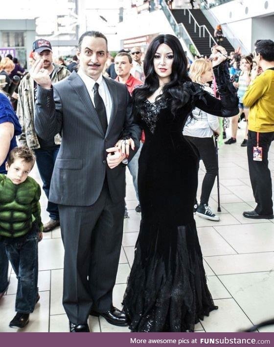 Gomez and Morticia Cosplay
