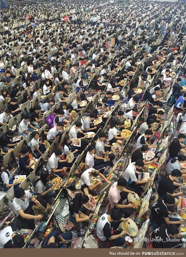 Entrance exam for an art school in China