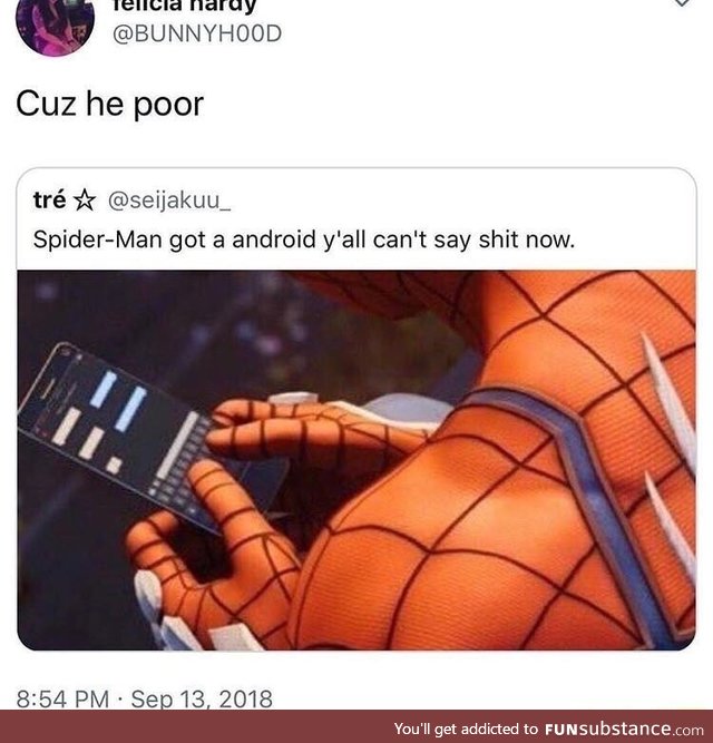 Spiderman using Android