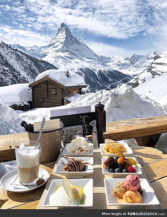 Breakfast in Zermatt, Switzerland