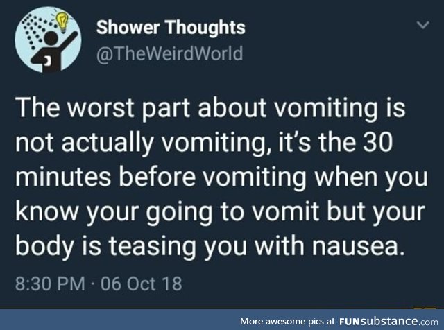 Worst thing about vomit
