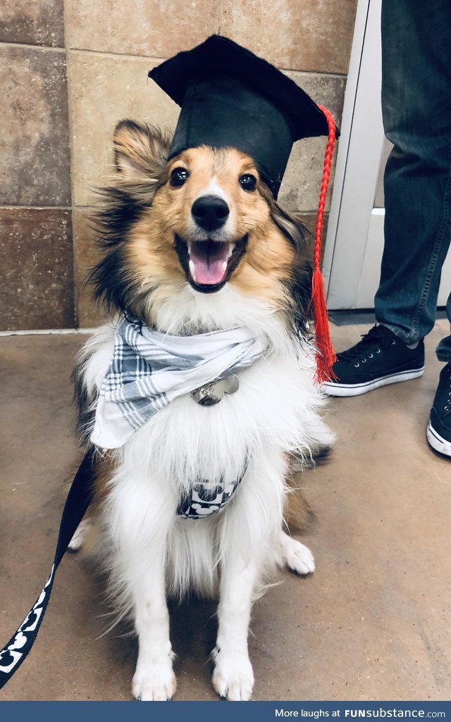 he's graduating from his training class <3