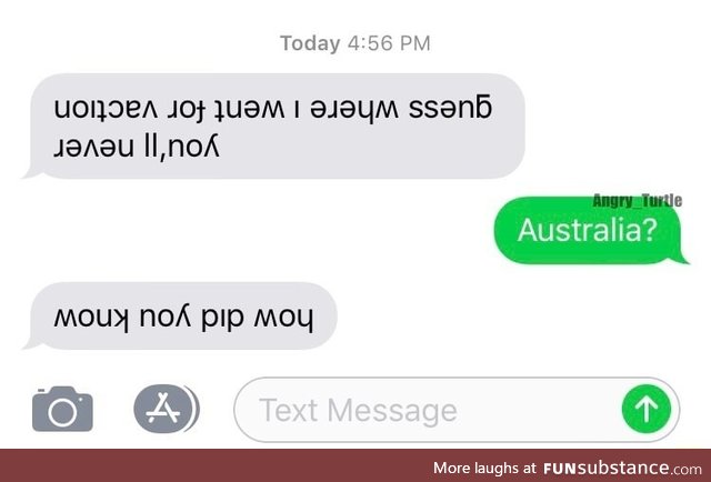 Text from Australia