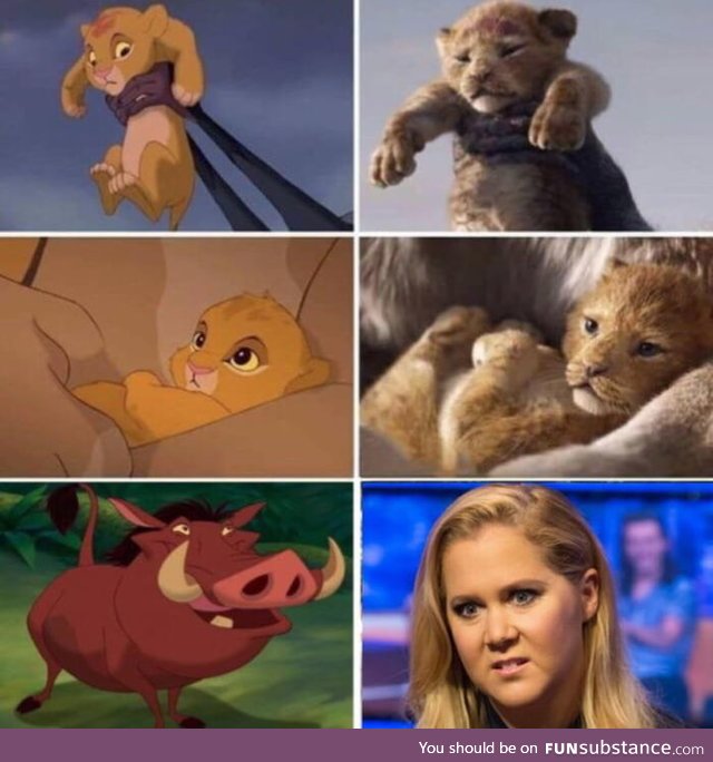 Except Pumba is actually funny