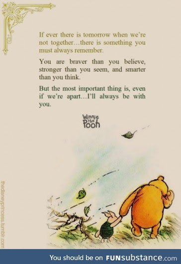 Always Remember you are stronger than you realize (Winnie the Pooh)