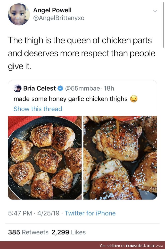 Eat more chicken thighs