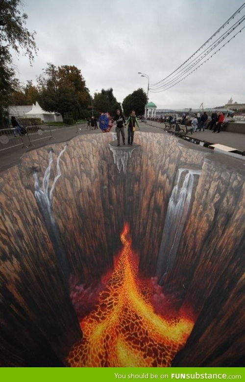 Terrifying, but mind-blowing street art