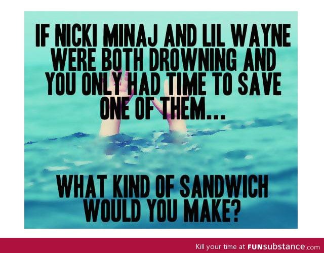 If Nicki and Wayne were drowning