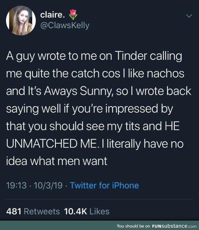 Who would have thought some men have standards