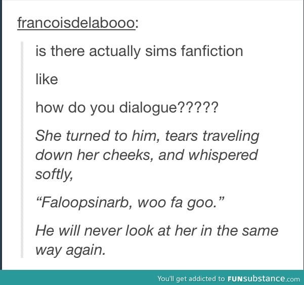 Sims dialogue