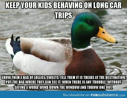 Keep your kids behaving on long car trips