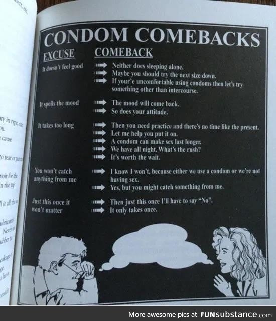 Condom Comebacks in 1996 Cornell Women's Handbook