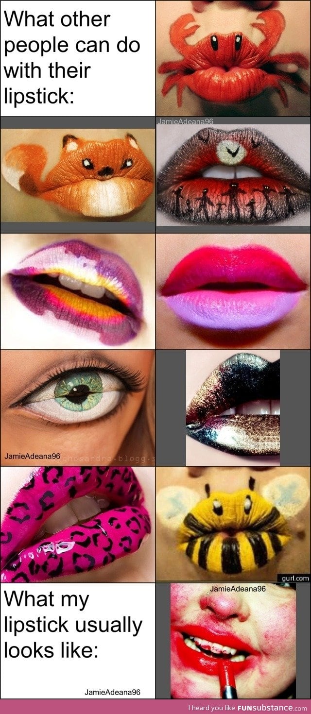 What people can do with lipstick