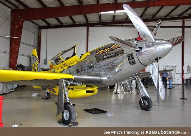 "Precious Metal" a P-51 Mustang fitted with a V12 Rolls-Royce Griffon and two propellers