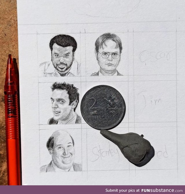 I'm drawing an inch art of the office guys