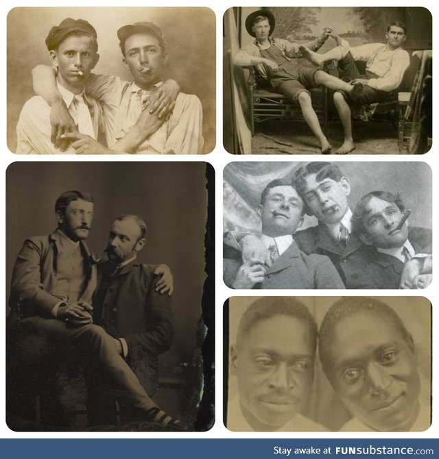 In the past, showing great affection while taking photos and portraits was very common