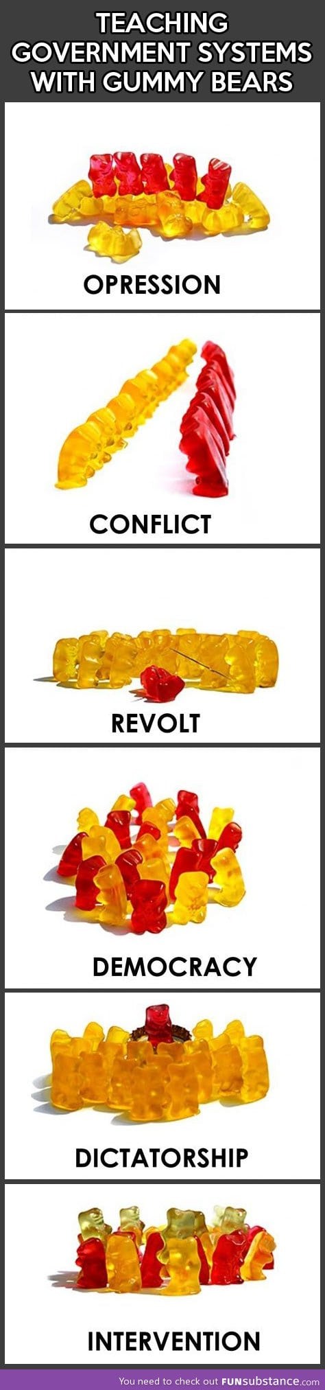 Understanding government systems with gummy bears