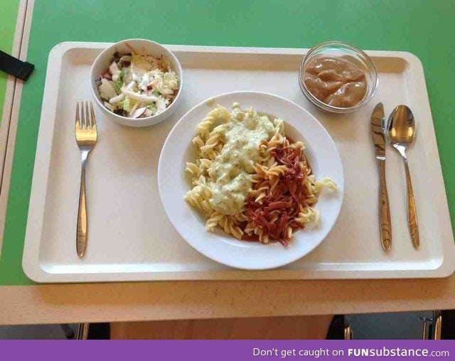 This is an average school lunch for high schoolers in germany