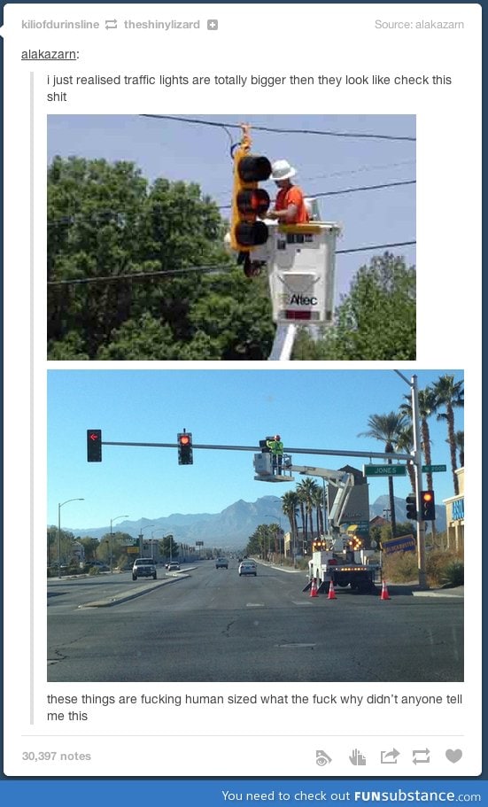 Traffic lights are actually pretty huge