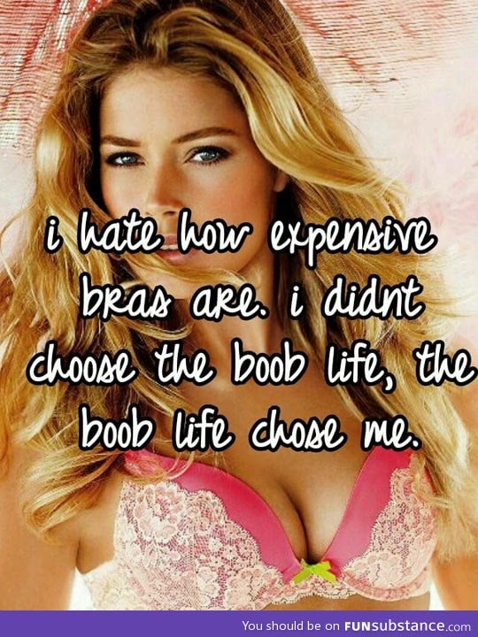 Bras are expensive