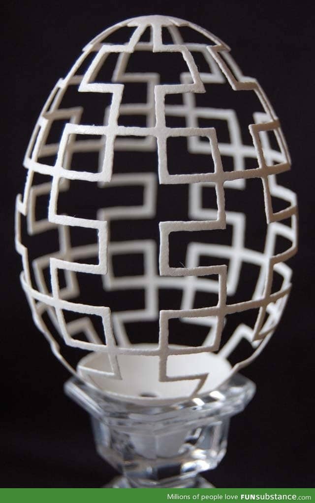 Carved from an eggshell