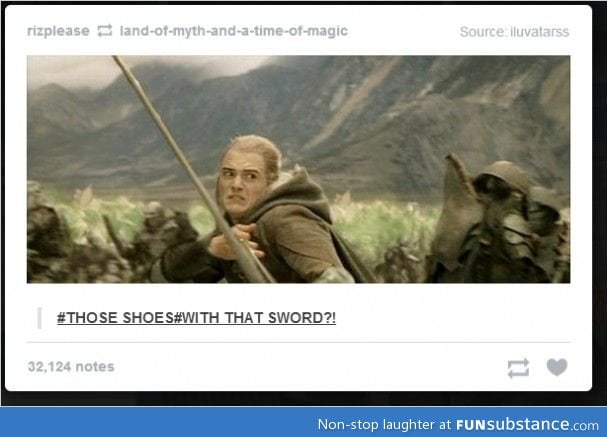 There's no time to diss people's outfits, Legolas!