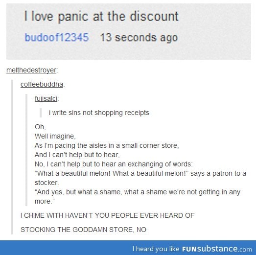 Panic at the discount