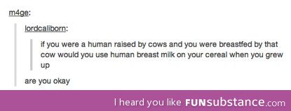 Human milk for cereals