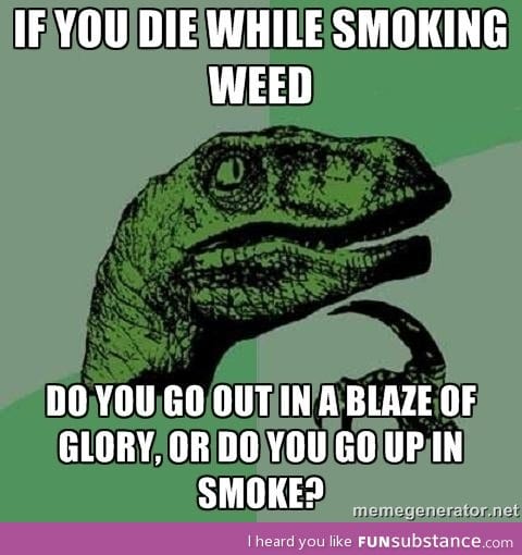 Die smoking weed
