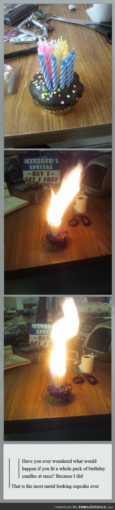 Lighting up a whole pack of birthday candles